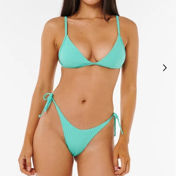 Rip Curl Premium Surf Banded Fixed Tri Bikini top & Bare Bikini Bottom, SMALL - Picture 10 of 13